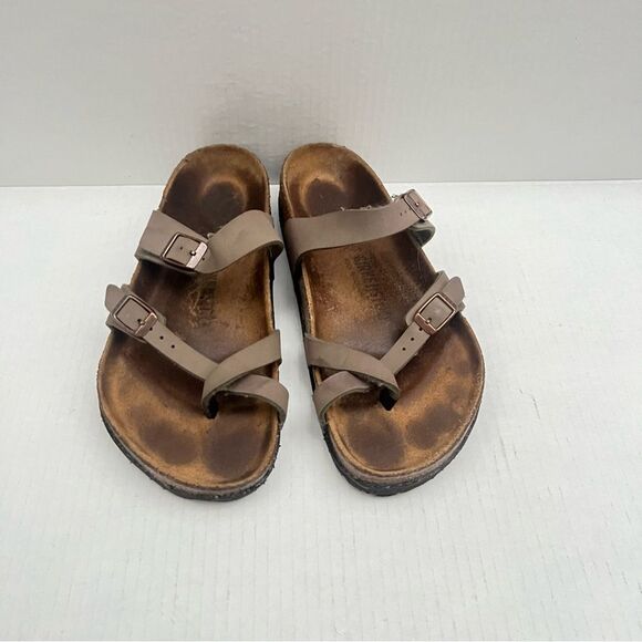 Birkenstock Sandals Womens 39 US 8 Brown  Adjustable Straps Slides - Picture 1 of 10